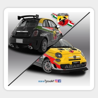 ABARTH 500 Yellow red white Sticker